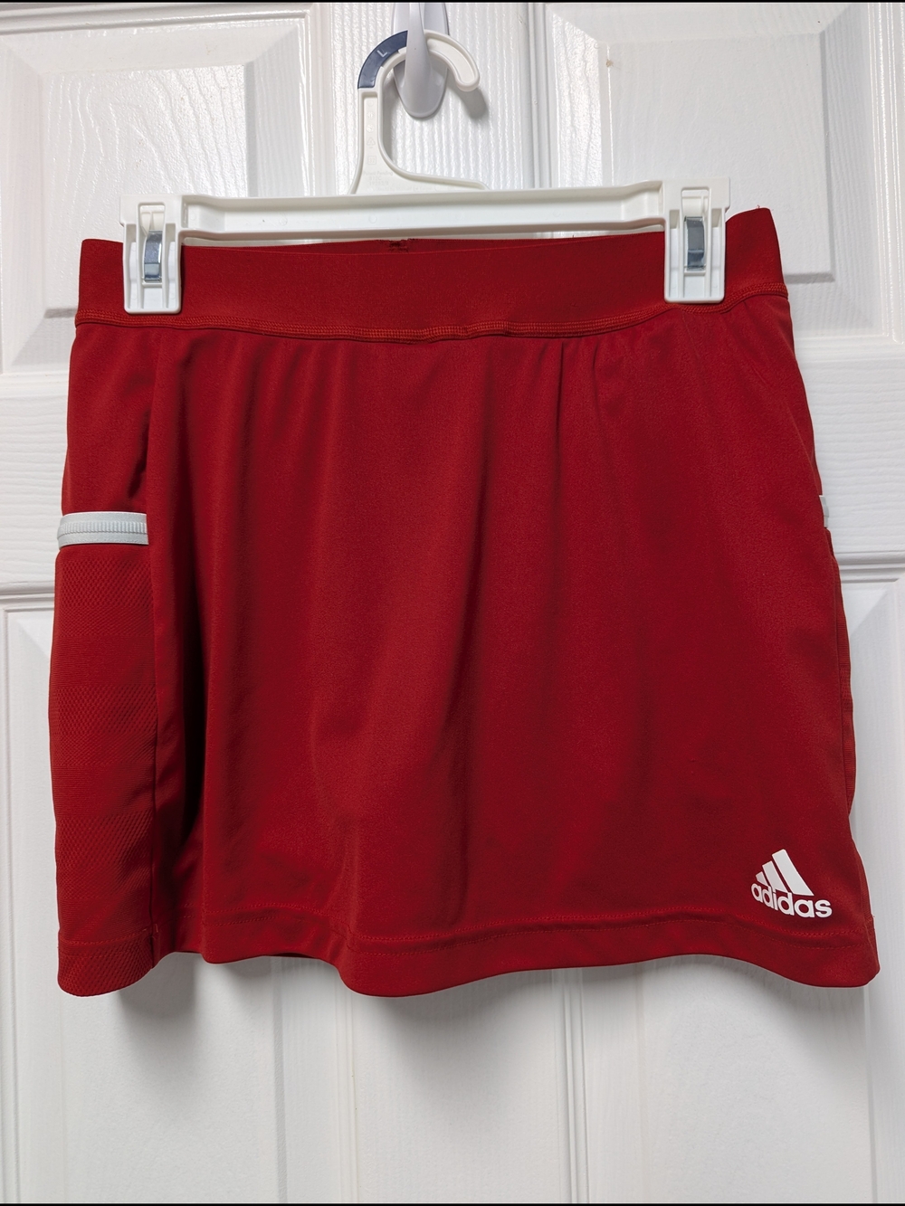 Adidas Red Athletic Skort with White Logo